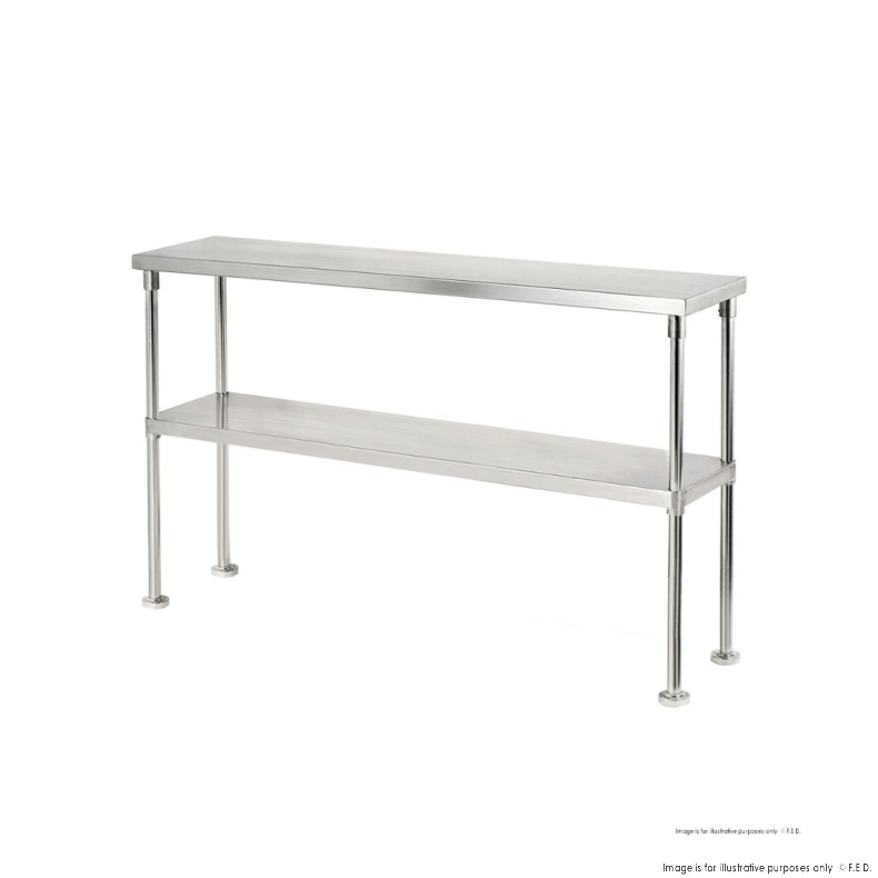 Double Tier 400mm Deep Workbench Overshelf 750mm High WBO2-1800-400