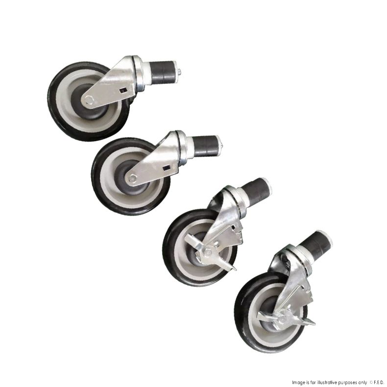 Castor Set for Economic Stainless Steel Benches CASTOR-D41