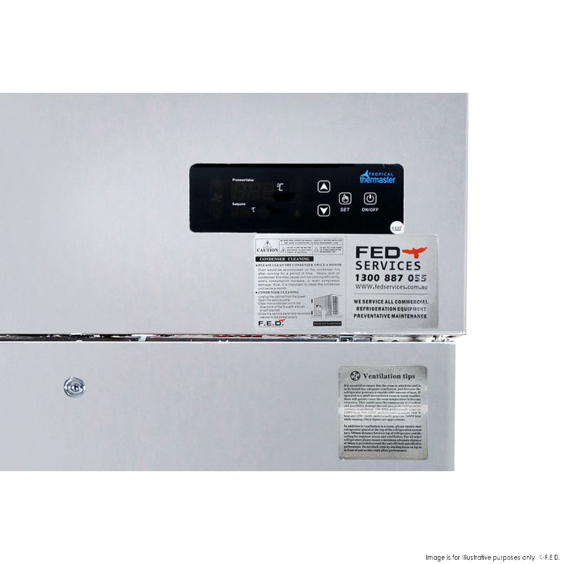 SUF500 TROPICAL Thermaster 2 x Half door SS Freezer