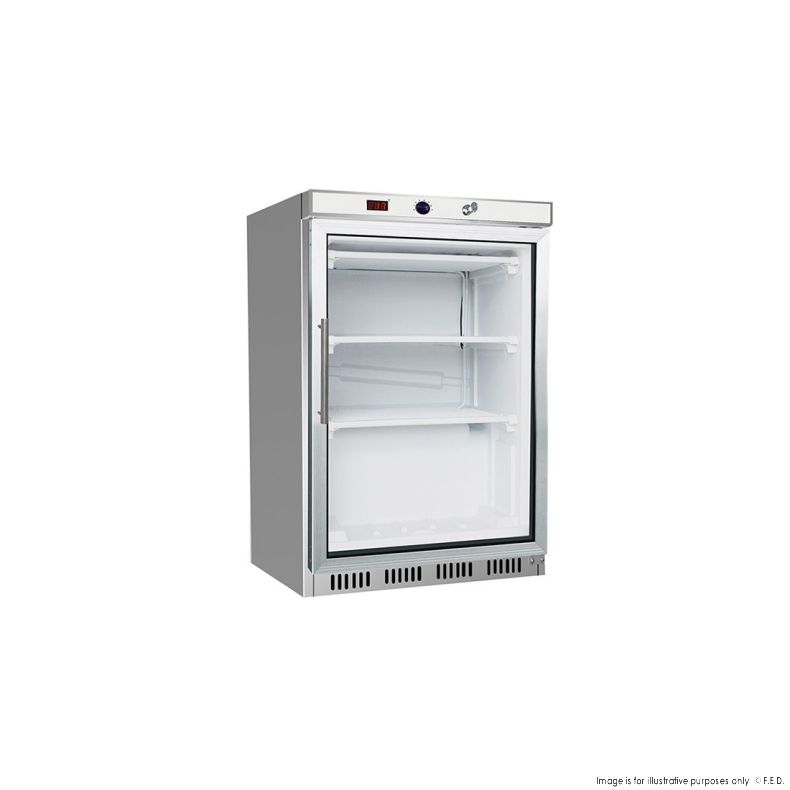 HF200G S/S Display Freezer with Glass Door