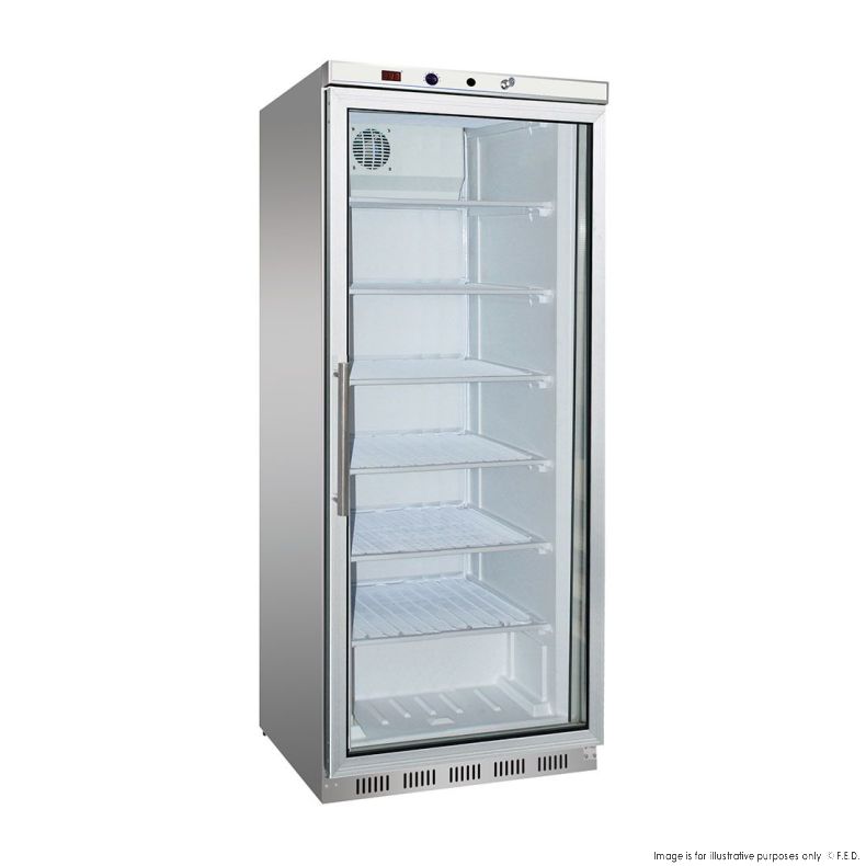 HF600G S/S Display Freezer with Glass Door