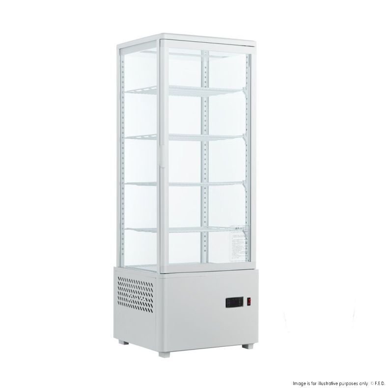 TCBD108L Four Sided Countertop Display Fridge 447x400x1194mm