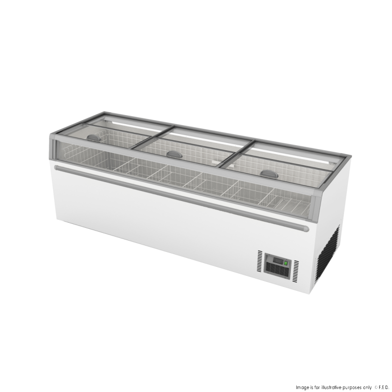 Thermaster Supermarket Island Freezer with Glass Sliding Lids ZCD-L250G