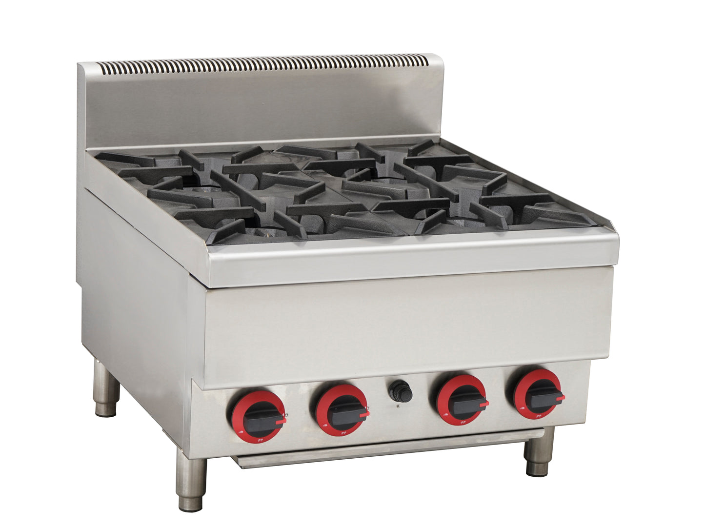 GASMAX Benchtop Natural Gas 4 Burner Cooktop w/ Splashback JUS-TR-4B