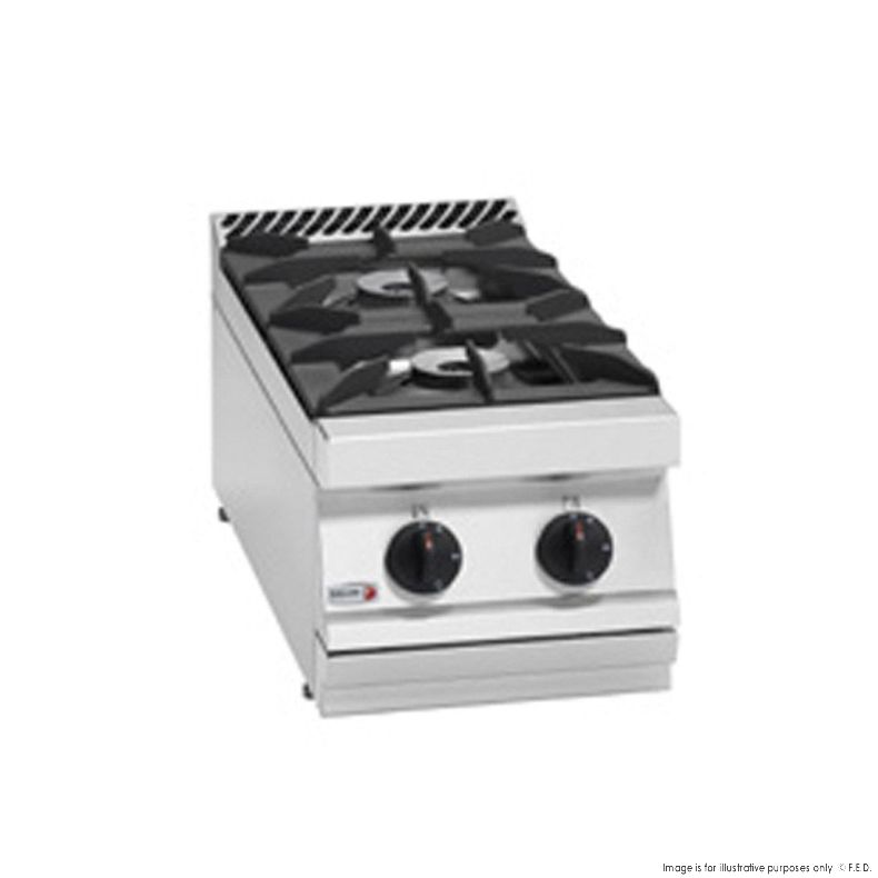 Fagor 700 series natural gas 2 burner boiling top with cast CG7-20H