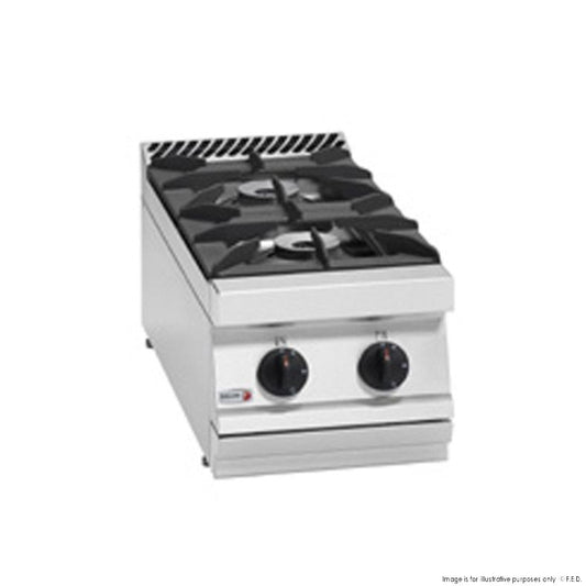 Fagor 700 series natural gas 2 burner boiling top with cast CG7-20H