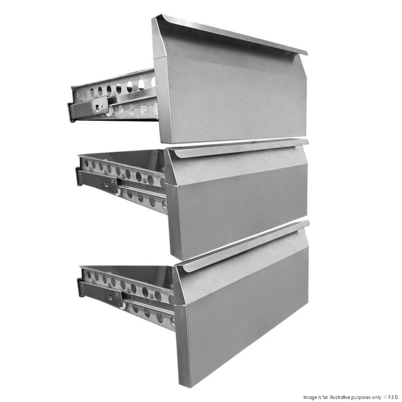 Optional Set 3 Drawers for Solid Door Units - GN-3DRAWER