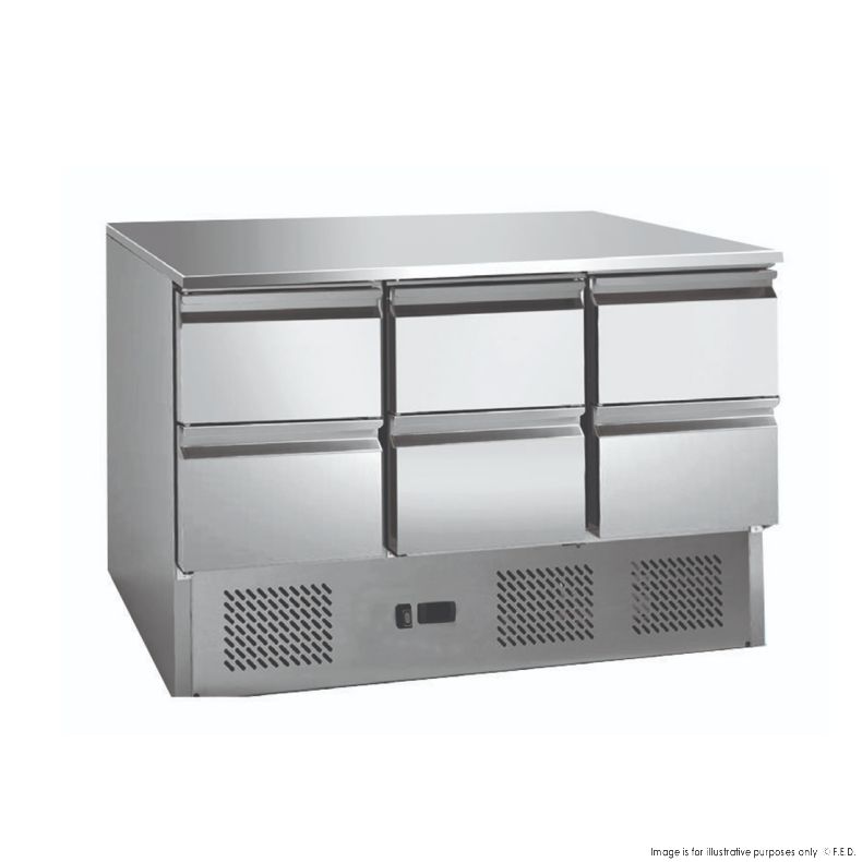 GNS900B Two Door Compact Workbench Fridge