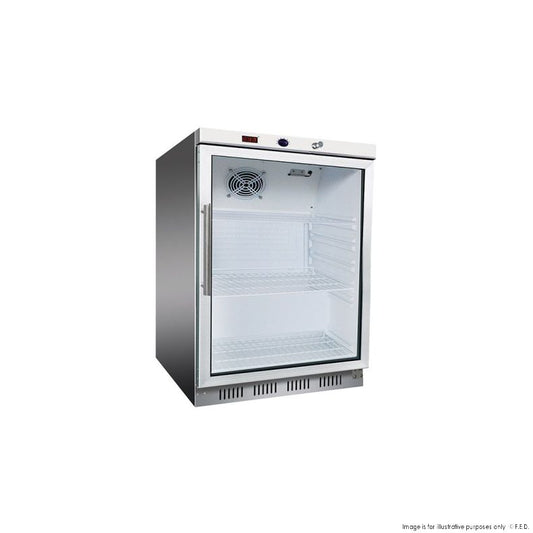 HR200G S/S Display Bar Fridge with Glass Door