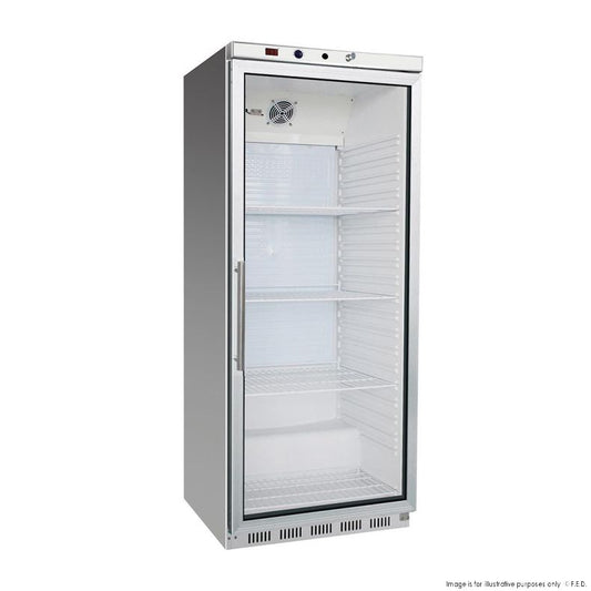 HR600G S/S Display Fridge with Glass Door