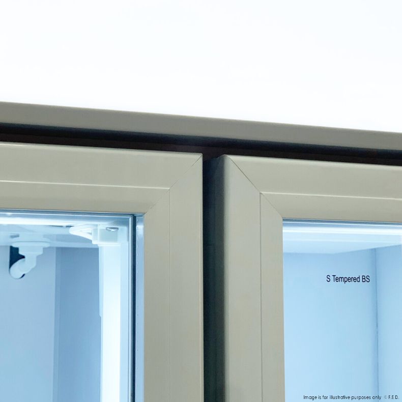 Thermaster Colourbond Upright Beverage Fridge 2 Doors White LG-1000P