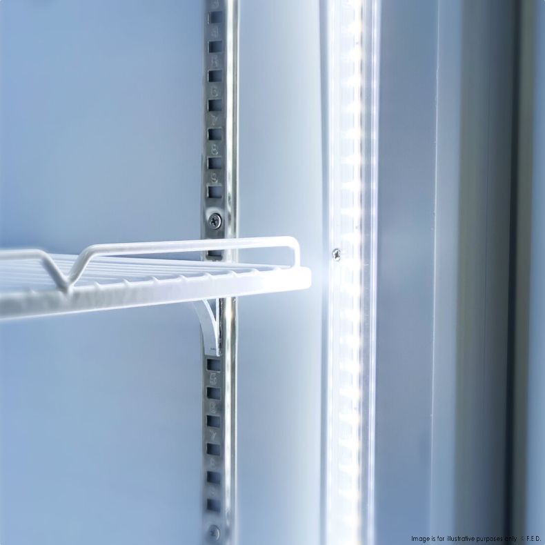 Thermaster Single Glass Door Colourbond Upright Drink Fridge LG-370P