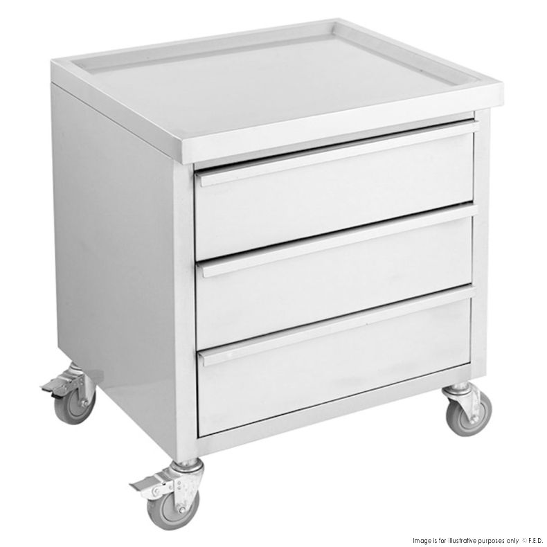MDS-6-700 Mobile Work Stand with 3 Drawers