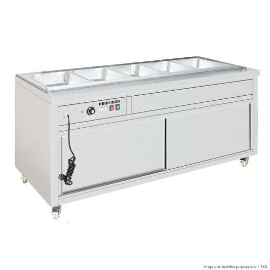 Thermaster Premium Wet and Dry Bain Marie Food Display 4x1/1 GN Pans PG150FE-XB