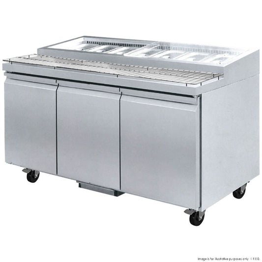 PWB200 Three door DELUXE Pizza Prep Bench
