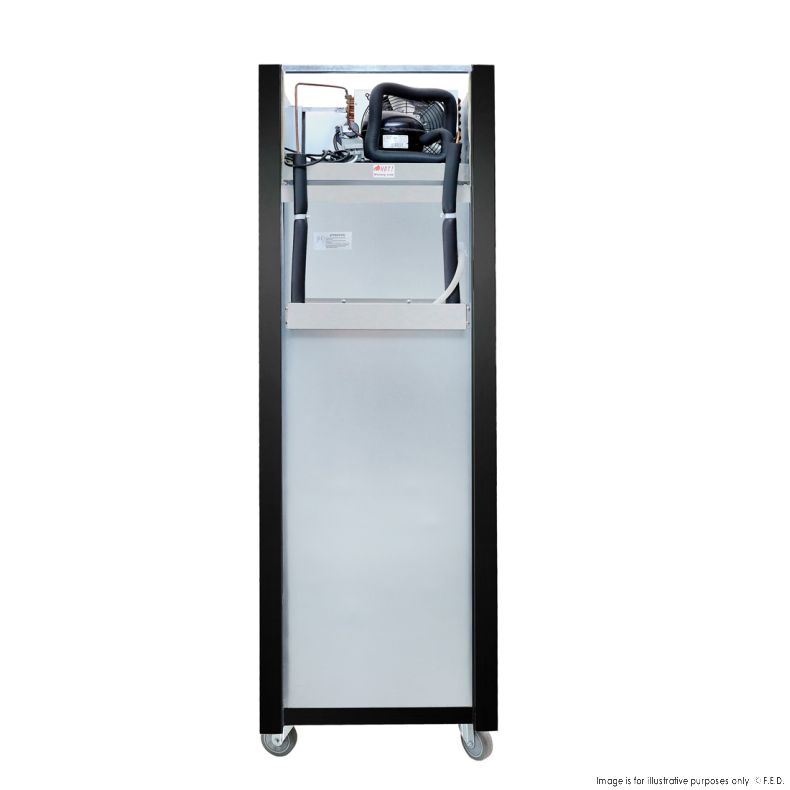 Single Glass Door Upright Fridge Black Stainless Steel - SUCG500B