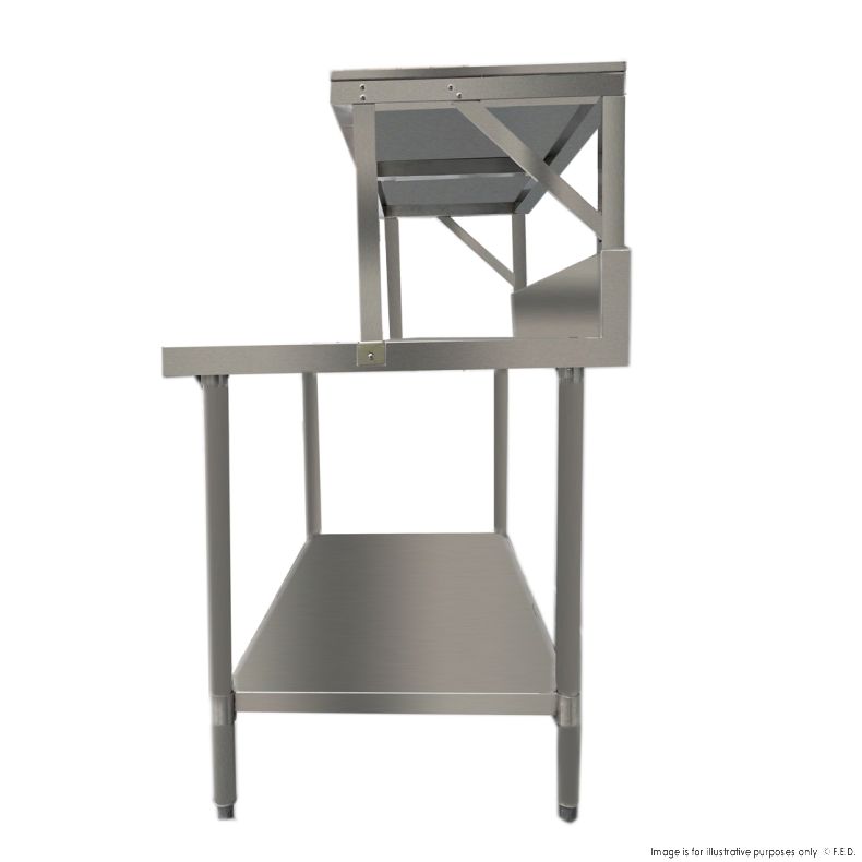 Modular Heavy Duty Salamander Bench with Shelf Braces - SMB-8-1200