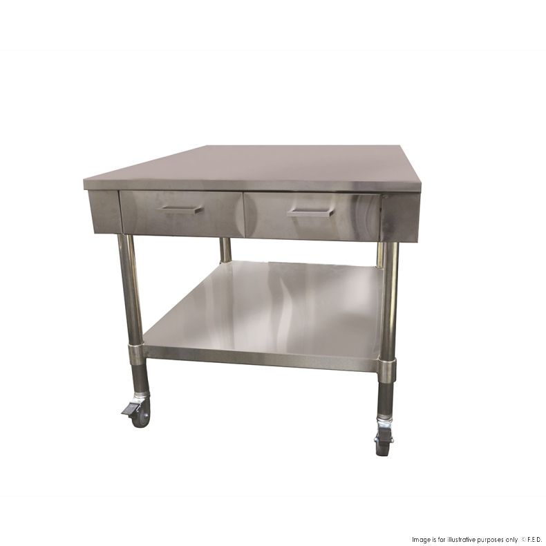 Work Bench with 2 Drawers and Under Shelf - SWBD8-2