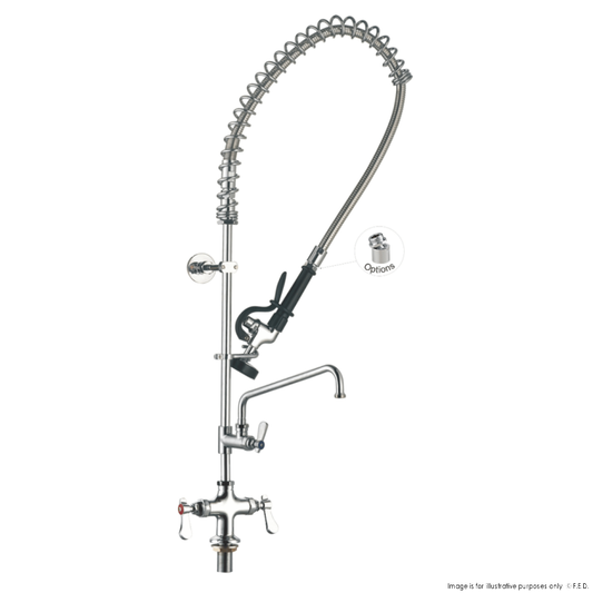 Sunmixer Pre Rinse Unit with Add-on faucet and 305mm Swing Nozzle T98001-2