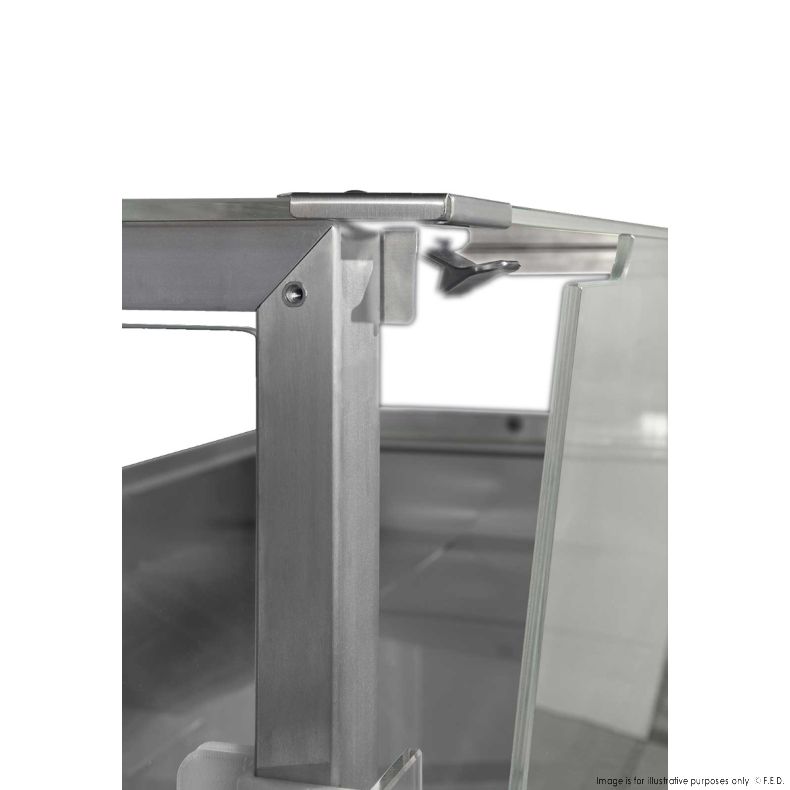 TMDR-0920B Series MR 2000mm Wide Deli Display with Storage and Castors
