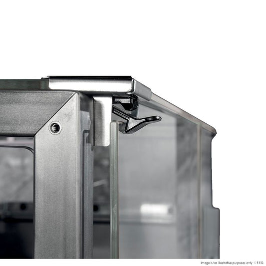 Tecnodom Serie MR9.5 Silver 2480mm Wide Deli Display with Storage and Castors TDMR-0925