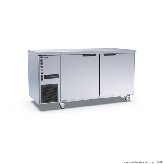 Stainless Steel Double Door Workbench Freezer - TL1500BT