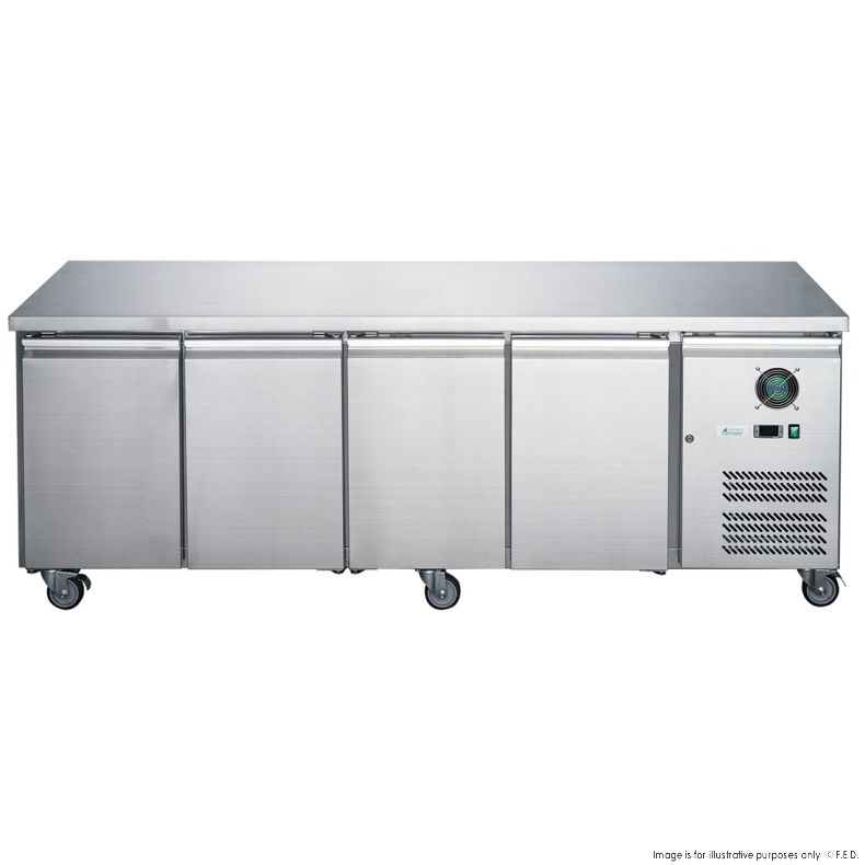 FED-X S/S Four Door Bench Fridge - XUB6C22S4V
