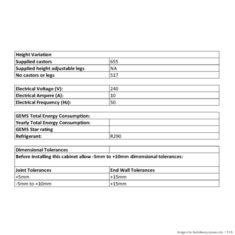 FED-X Chef Base Refrigerated Drawer Bench 272L XCB-48