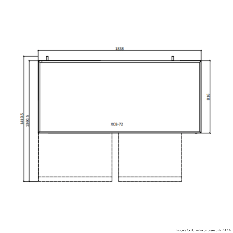 FED-X Chef Base Refrigeratied Drawer Bench 453L XCB-72