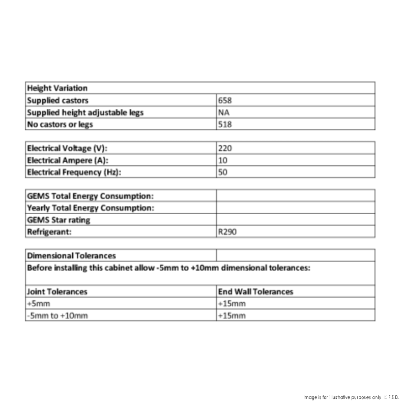 FED-X Chef Base Refrigeratied Drawer Bench 453L XCB-72
