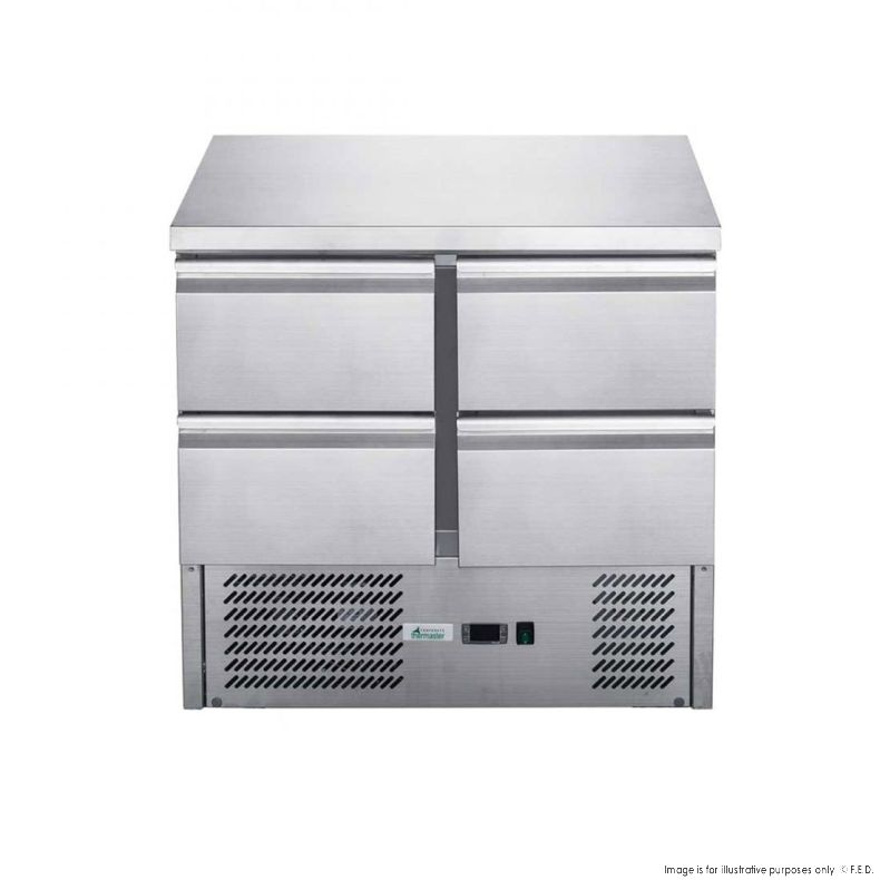 FED-X Four Drawer Compact Workbench Fridge - XGNS900-4D