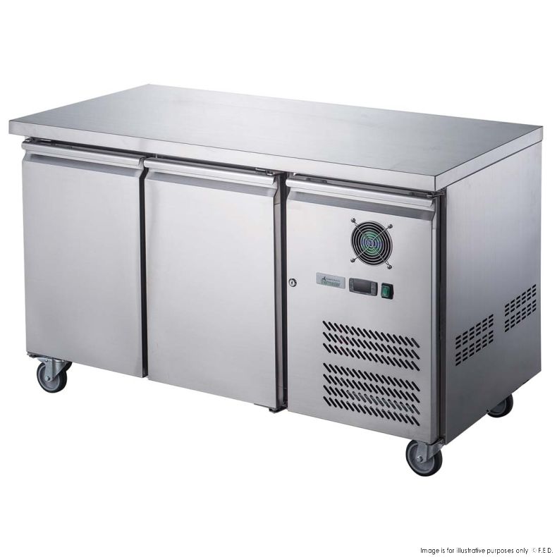 FED-X S/S Two Door Bench Freezer - XUB7F13S2V