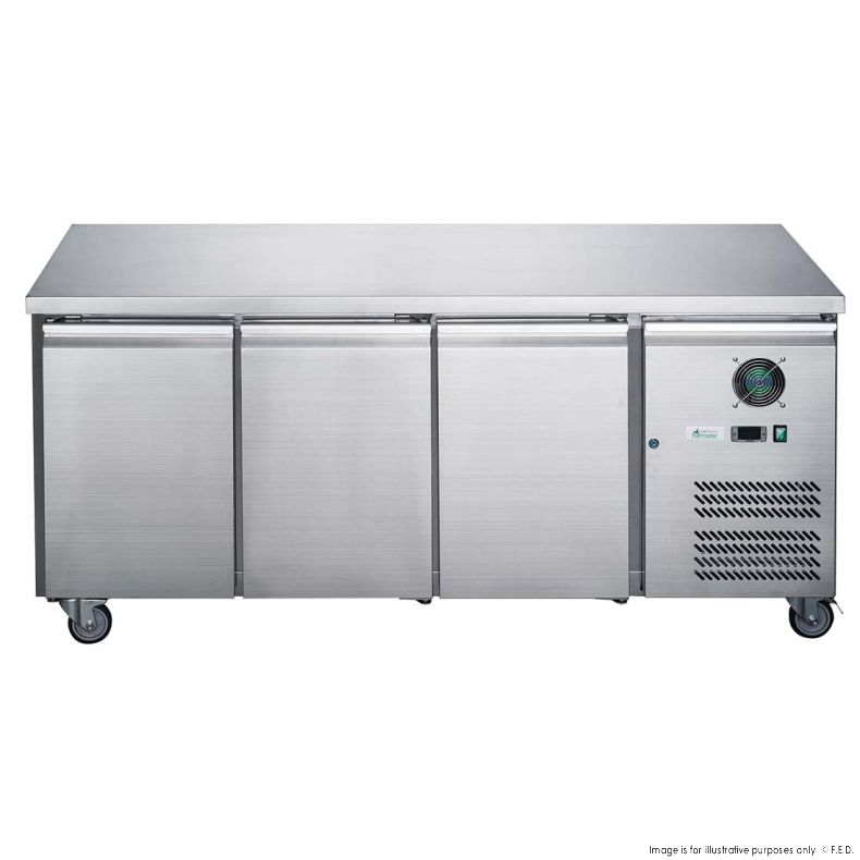 FED-X S/S Three Door Bench Fridge - XUB7C18S3V