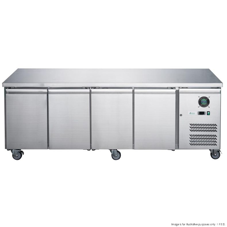 FED-X S/S Four Door Bench Fridge - XUB7C22S4V