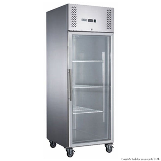 FED-X S/S Full Glass Door Upright Fridge - XURC600G1V